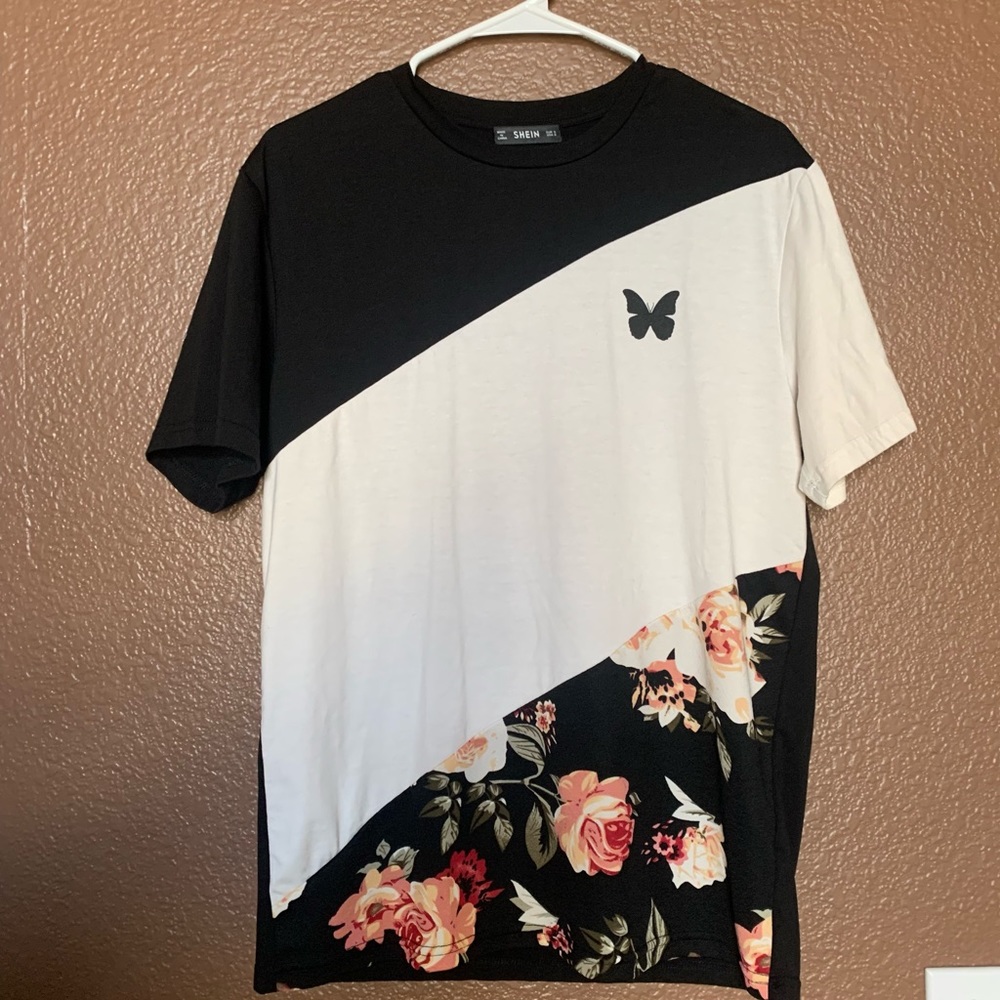 SHEIN Men’s Minimalistic Shirt Floral Small